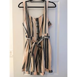 American Eagle Outfitters Striped Jumpsuit - Pink, Blue, Cream